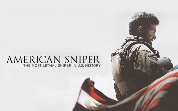 Decorative image to illustrate the movie to the readers. American Sniper Poster featuring Bradley Cooper who plays Chris Kyle, a Navy SEAL sniper.