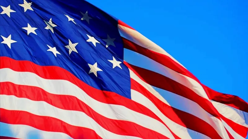For decorative purposes only. Image depicts the red-white-and-blue United States of America flag, celebrating Independence Day on July 4th.