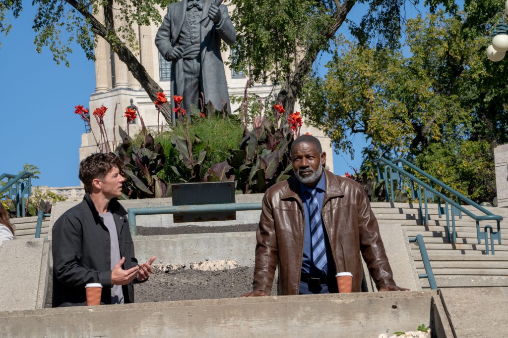 Image of Chad Michael Collins and Dennis Haysbert from the ninth movie in the Sniper franchise. 