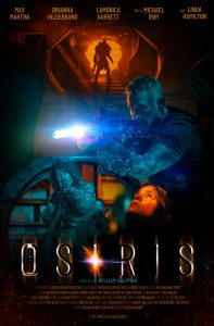 A poster for the action sci-fi movie Osiris starring Max Martini and LaMonica Garrett. Detected by William Kaufman